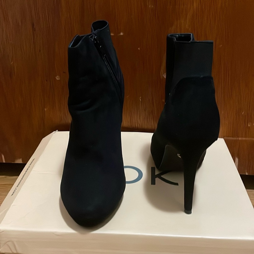YOKI Black Suede Stiletto boots